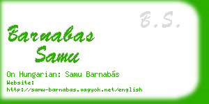 barnabas samu business card